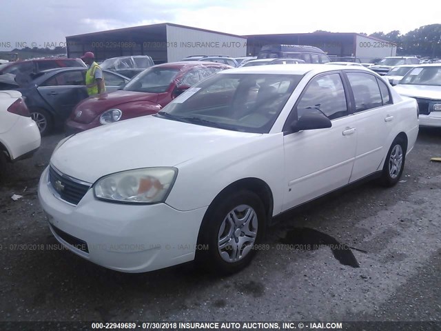 1G1ZS58F37F296378 - 2007 CHEVROLET MALIBU LS WHITE photo 2