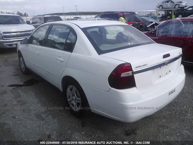 1G1ZS58F37F296378 - 2007 CHEVROLET MALIBU LS WHITE photo 3