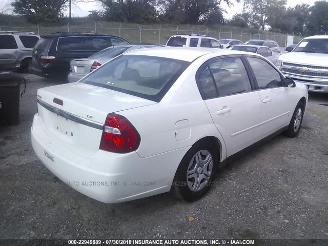 1G1ZS58F37F296378 - 2007 CHEVROLET MALIBU LS WHITE photo 4