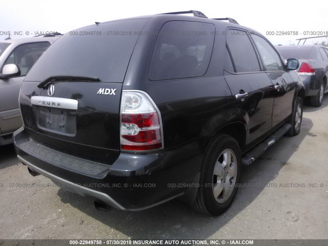 2HNYD18275H537173 - 2005 ACURA MDX BLACK photo 4