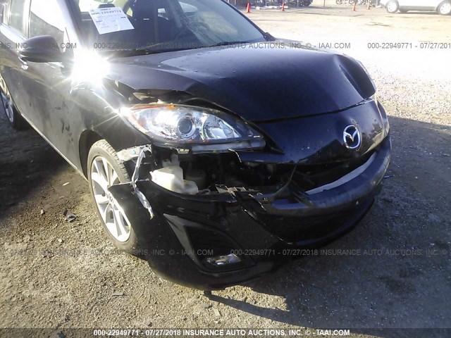 JM1BL1U55B1386732 - 2011 MAZDA 3 S BLACK photo 6