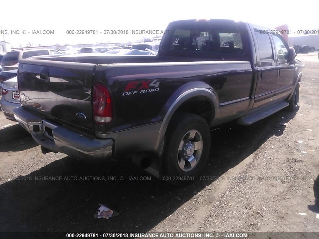 1FTSW31P34EC73544 - 2004 FORD F350 SRW SUPER DUTY Dark Brown photo 4