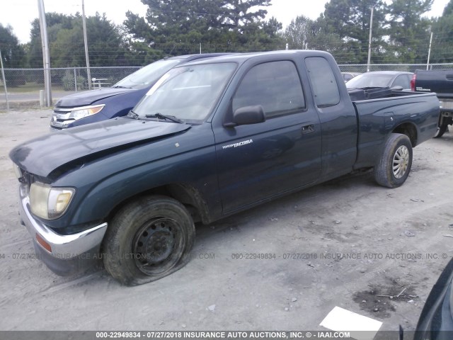 4TAVL52N9VZ304025 - 1997 TOYOTA TACOMA XTRACAB GREEN photo 2