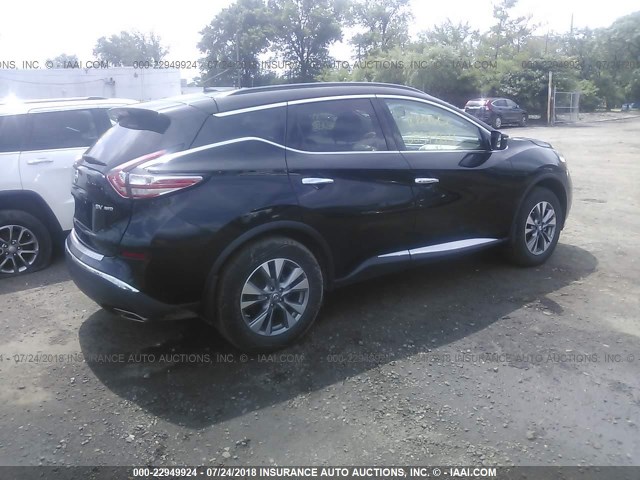 5N1AZ2MH6FN291441 - 2015 NISSAN MURANO S/SL/SV/PLATINUM BLACK photo 4