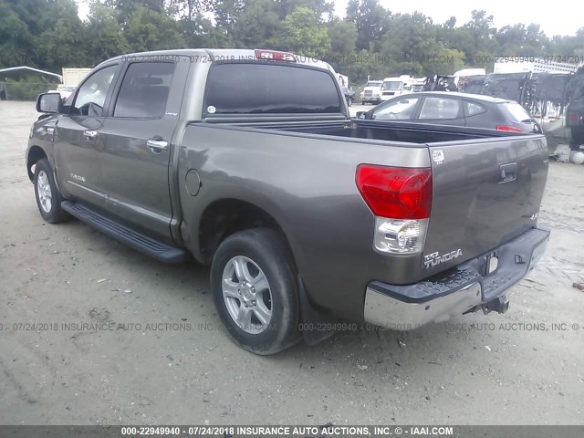 5TBDV58178S498809 - 2008 TOYOTA TUNDRA CREWMAX LIMITED BROWN photo 3