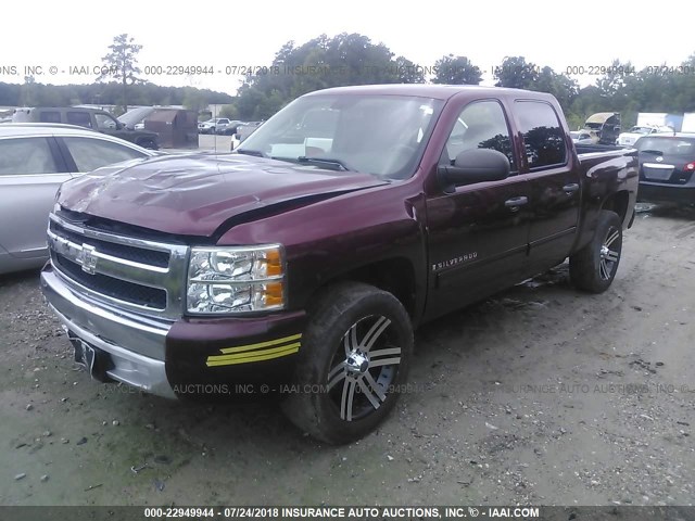 3GCEC23C29G219503 - 2009 CHEVROLET SILVERADO C1500 LT MAROON photo 2