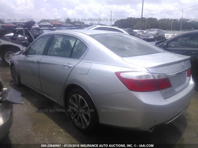 1HGCR2F53DA193859 - 2013 HONDA ACCORD SILVER photo 3