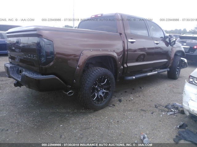 5TFAW5F13EX361849 - 2014 TOYOTA TUNDRA CREWMAX PLATINUM Qəhvəyi foto 4