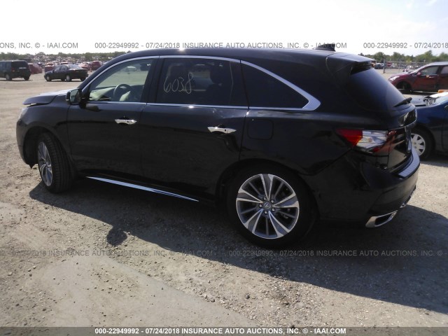 5FRXD3H58HB013695 - 2017 ACURA MDX TECHNOLOGY BLACK photo 3