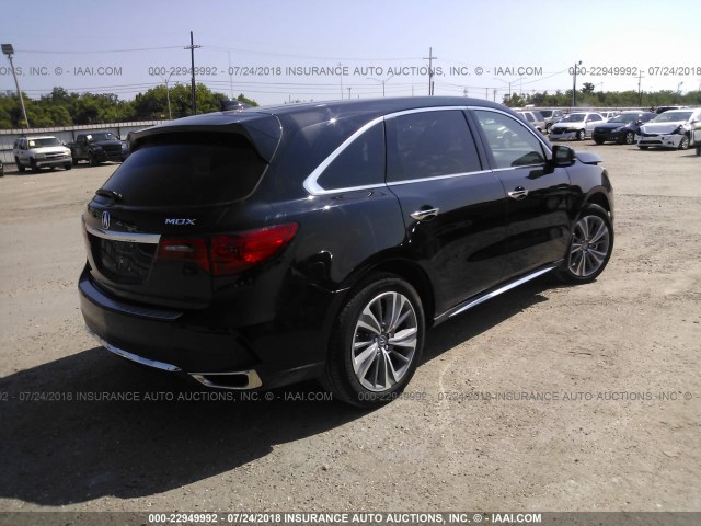 5FRXD3H58HB013695 - 2017 ACURA MDX TECHNOLOGY BLACK photo 4