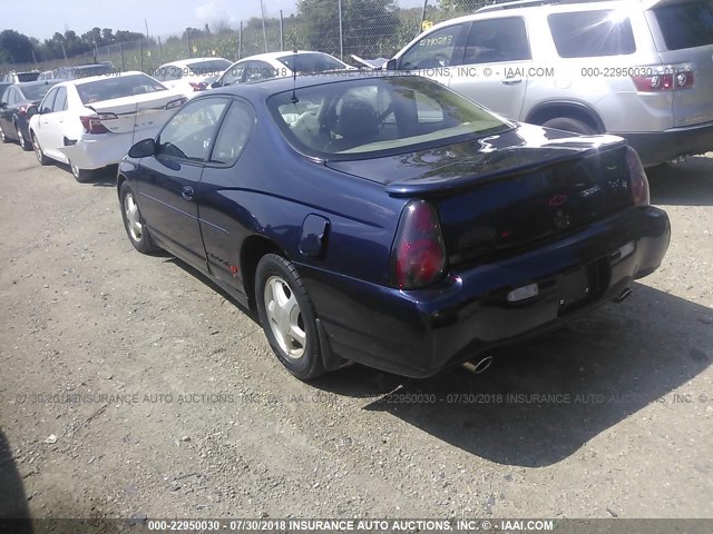 2G1WX15K919131157 - 2001 CHEVROLET MONTE CARLO SS ლურჯი ფოტო 3