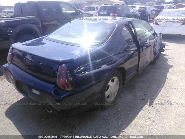 2G1WX15K919131157 - 2001 CHEVROLET MONTE CARLO SS ლურჯი ფოტო 4