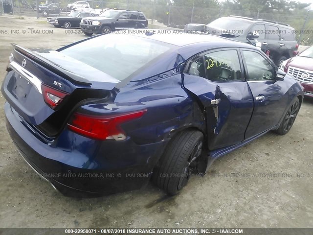 1N4AA6AP2GC443653 - 2016 NISSAN MAXIMA 3.5S/SV/SL/SR/PLAT BLUE photo 4