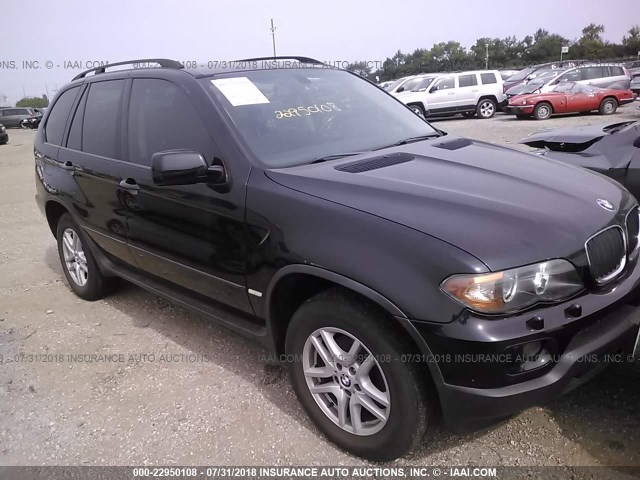 5UXFA13596LY41051 - 2006 BMW X5 3.0I BLACK photo 1