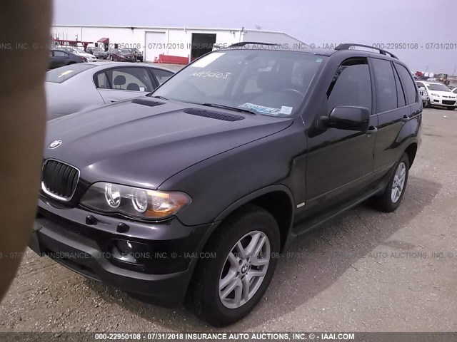 5UXFA13596LY41051 - 2006 BMW X5 3.0I შავი ფოტო 2