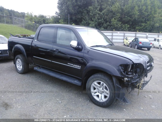 5TBET34136S509726 - 2006 TOYOTA TUNDRA DOUBLE CAB SR5 BLACK photo 1
