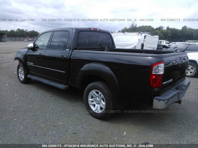 5TBET34136S509726 - 2006 TOYOTA TUNDRA DOUBLE CAB SR5 BLACK photo 3
