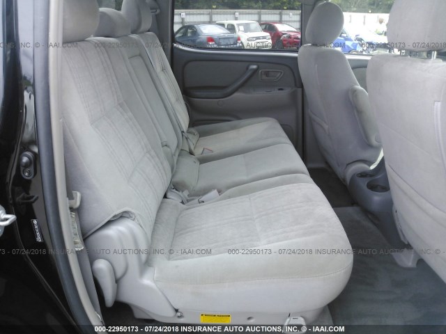 5TBET34136S509726 - 2006 TOYOTA TUNDRA DOUBLE CAB SR5 BLACK photo 8