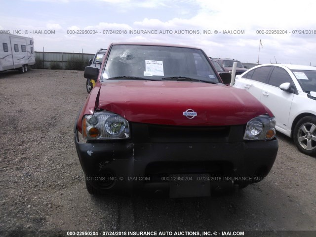 1N6DD21S21C304865 - 2001 NISSAN FRONTIER XE RED photo 6