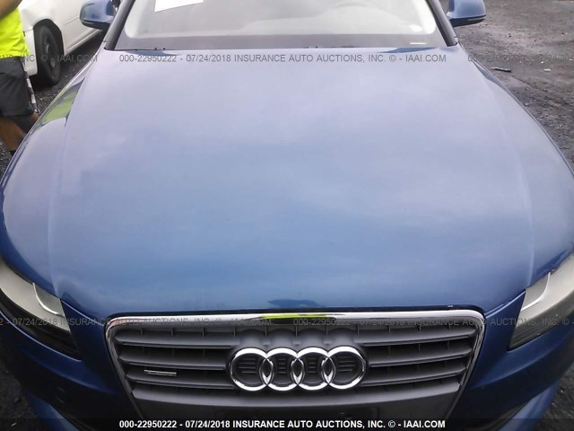 WAULF78KX9N018769 - 2009 AUDI A4 2.0T QUATTRO BLUE photo 6