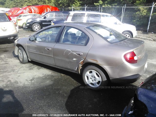 1B3ES46C4YD859199 - 2000 DODGE NEON ES TAN photo 3