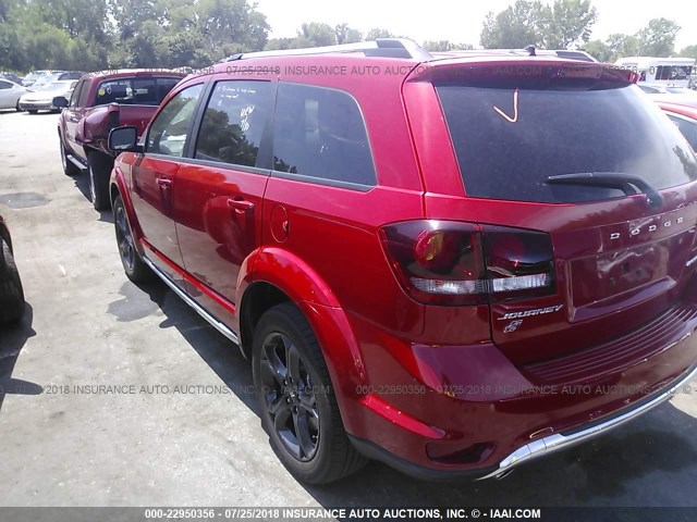 3C4PDDGG5JT386481 - 2018 DODGE JOURNEY CROSSROAD RED photo 3