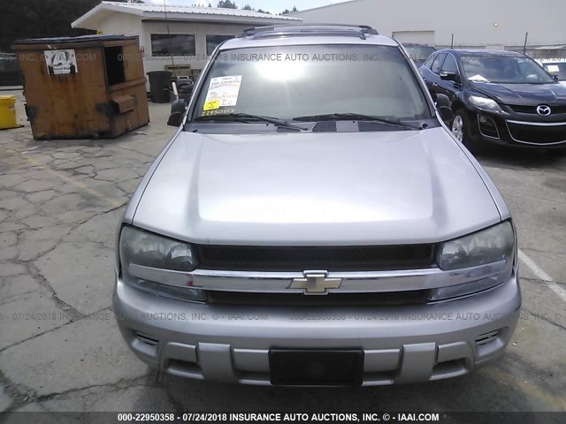 1GNDT13S562127455 - 2006 CHEVROLET TRAILBLAZER LS/LT SILVER photo 6