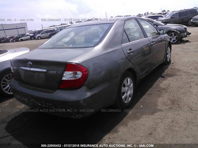 4T1BE32K23U687193 - 2003 TOYOTA CAMRY LE/XLE/SE Qəhvəyi foto 4