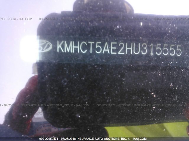 KMHCT5AE2HU315555 - 2017 HYUNDAI ACCENT SE WHITE photo 9