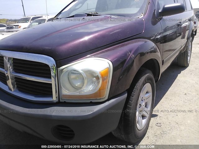 1D4HD38K85F617670 - 2005 DODGE DURANGO ST PURPLE photo 6