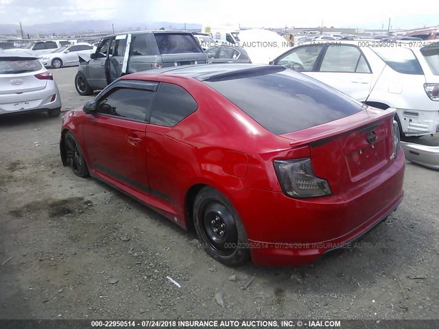 JTKJF5C76D3053145 - 2013 TOYOTA SCION TC 红色 照片 3
