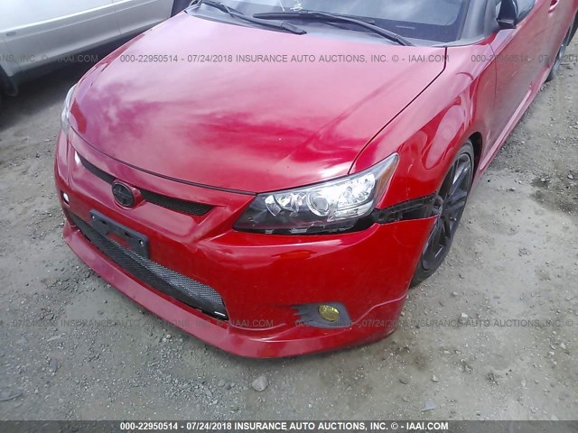 JTKJF5C76D3053145 - 2013 TOYOTA SCION TC 红色 照片 6