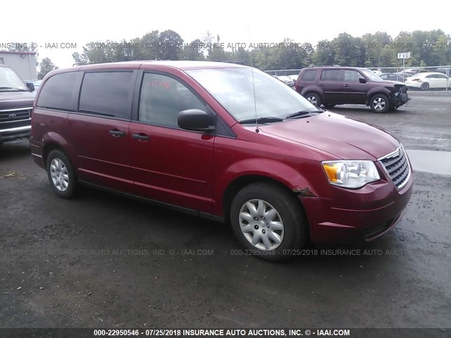 2A8HR44H68R615677 - 2008 CHRYSLER TOWN & COUNTRY LX RED photo 1
