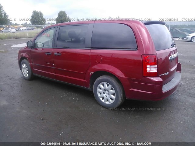 2A8HR44H68R615677 - 2008 CHRYSLER TOWN & COUNTRY LX RED photo 3