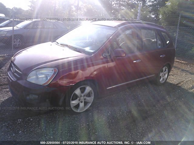 KNAFG526477116014 - 2007 KIA RONDO LX/EX BURGUNDY photo 2