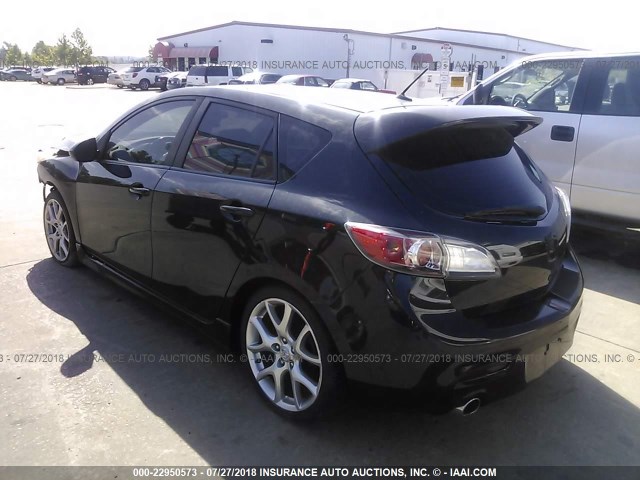 JM1BL1H34A1179031 - 2010 MAZDA SPEED 3 BLACK photo 3