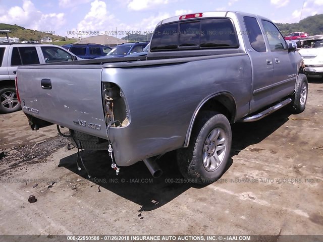 5TBBT441X3S434558 - 2003 TOYOTA TUNDRA ACCESS CAB SR5 SILVER photo 4