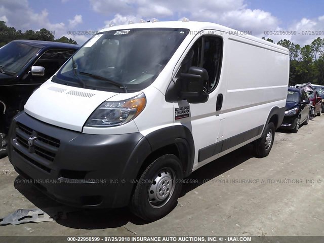3C6TRVAGXHE545936 - 2017 RAM PROMASTER 1500 1500 STANDARD WHITE photo 2