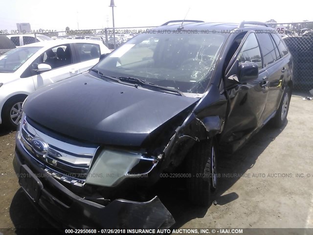 2FMDK38C48BA71039 - 2008 FORD EDGE SEL BLACK photo 2