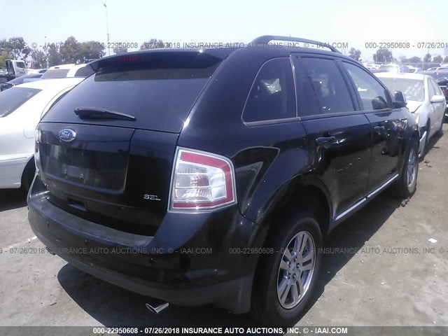2FMDK38C48BA71039 - 2008 FORD EDGE SEL BLACK photo 4