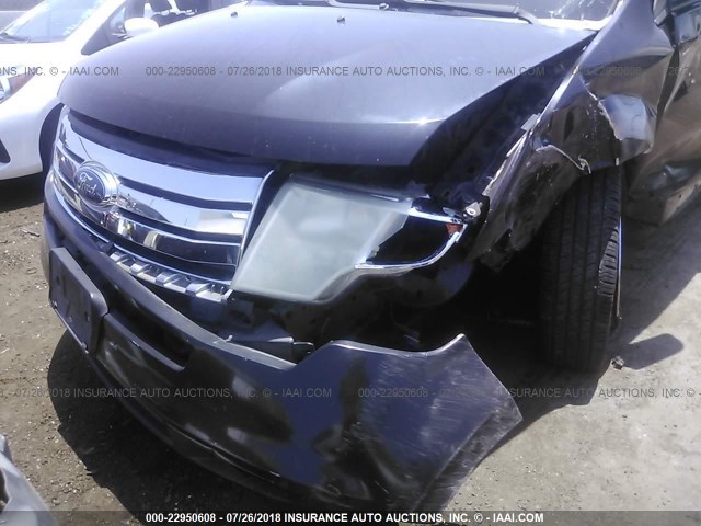 2FMDK38C48BA71039 - 2008 FORD EDGE SEL BLACK photo 6