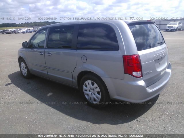 2C4RDGBG1ER311948 - 2014 DODGE GRAND CARAVAN SE SILVER photo 3