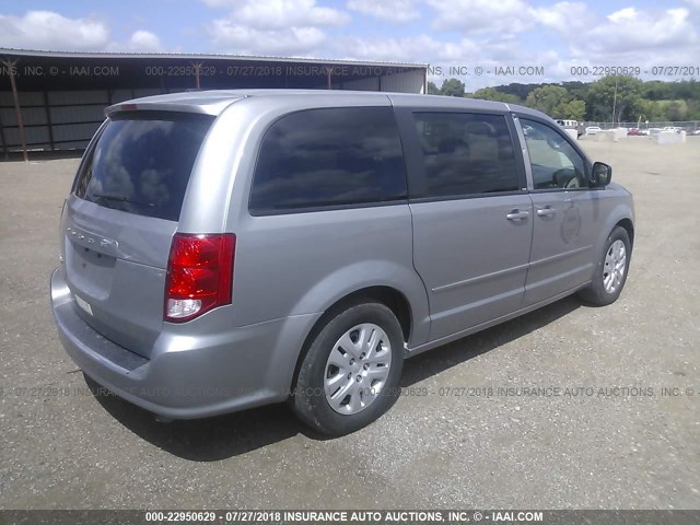 2C4RDGBG1ER311948 - 2014 DODGE GRAND CARAVAN SE SILVER photo 4