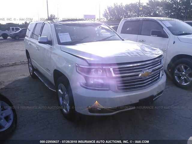 1GNSCCKC8FR645502 - 2015 CHEVROLET TAHOE C1500 LTZ WHITE photo 1