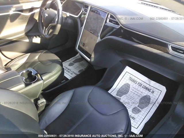 5YJSA1DN9DFP27310 - 2013 TESLA MODEL S BLUE photo 5