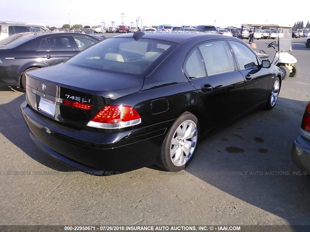 WBAGN634X4DS49001 - 2004 BMW 745 LI Noir photo 4