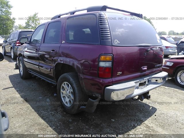 1GNEK13Z84R225744 - 2004 CHEVROLET TAHOE K1500 BURGUNDY photo 3