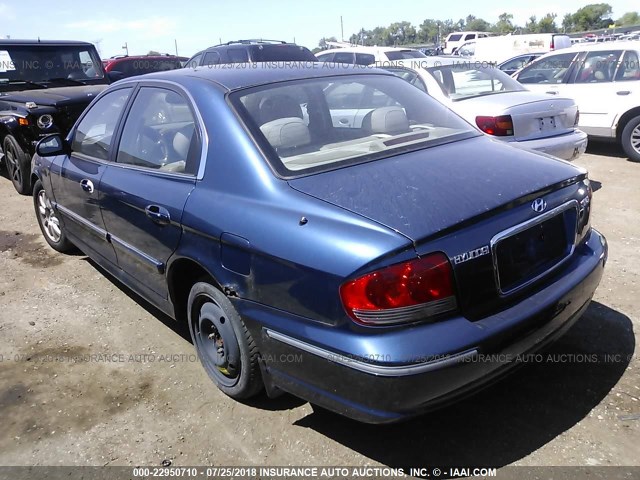 KMHWF35H14A048756 - 2004 HYUNDAI SONATA GLS/LX BLUE photo 3