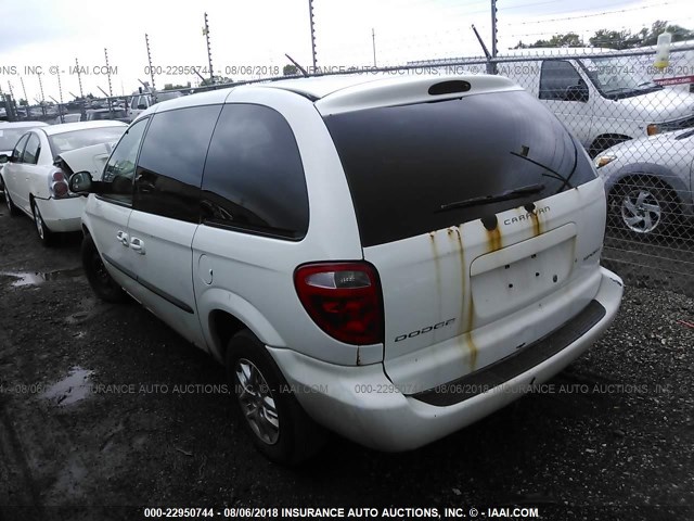 1B4GP453X2B666758 - 2002 DODGE CARAVAN SPORT WHITE photo 3