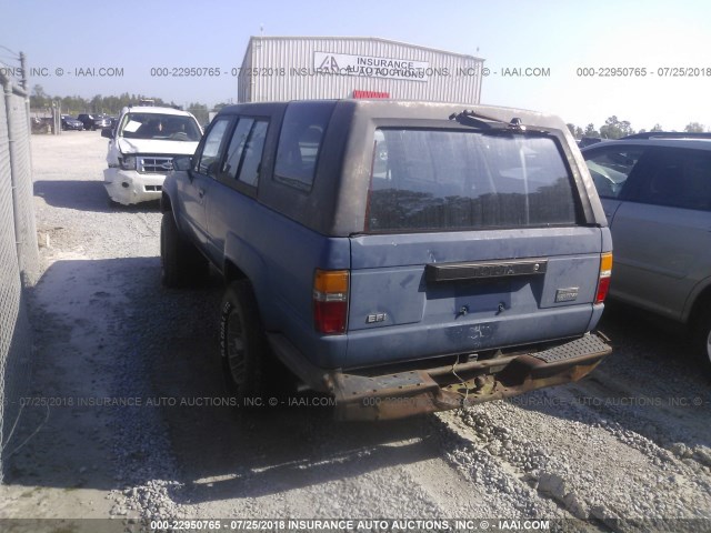 JT4RN62D1G0014026 - 1986 TOYOTA 4RUNNER RN60 BLUE photo 3